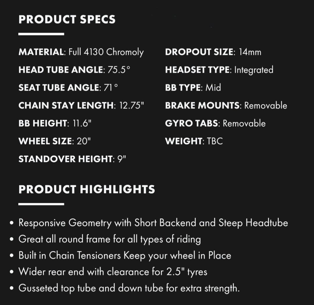 Kink Broadway BMX Frame