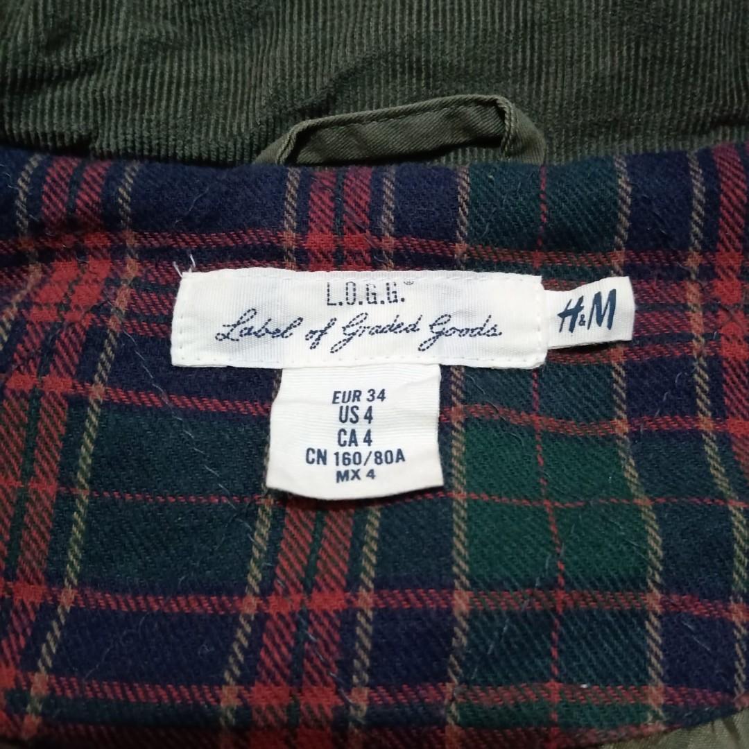 Label of graded goods H&M Parka outdoor jacket