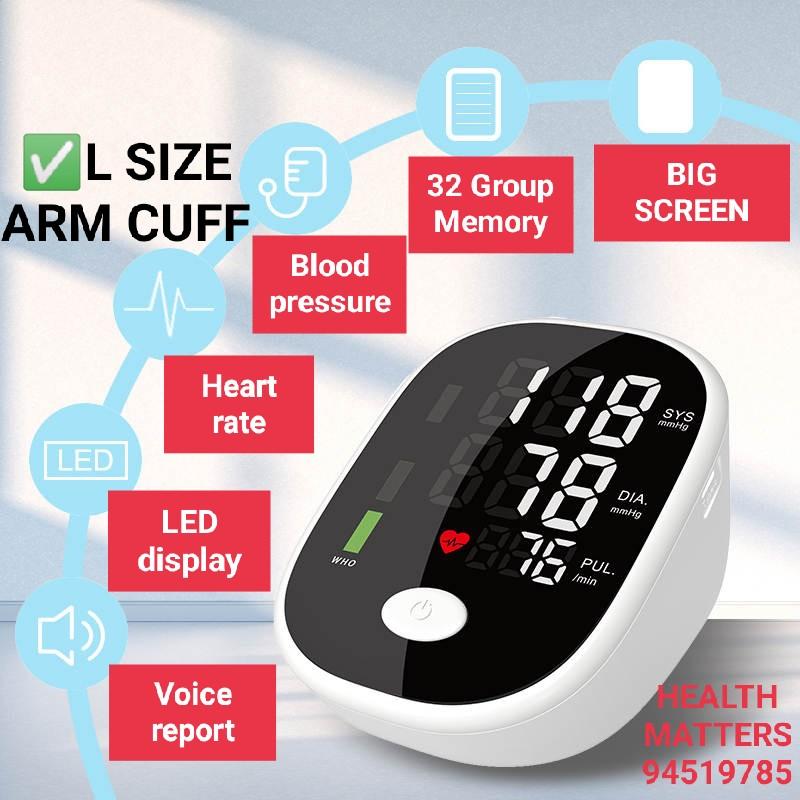 LIFEHOOD Digital Blood Pressure Monitor Upper Arm with 22~42cm Cuff That  Fits Standard to Large - Automatic Blood Pressure Cuff Stores Up to 60 * 2