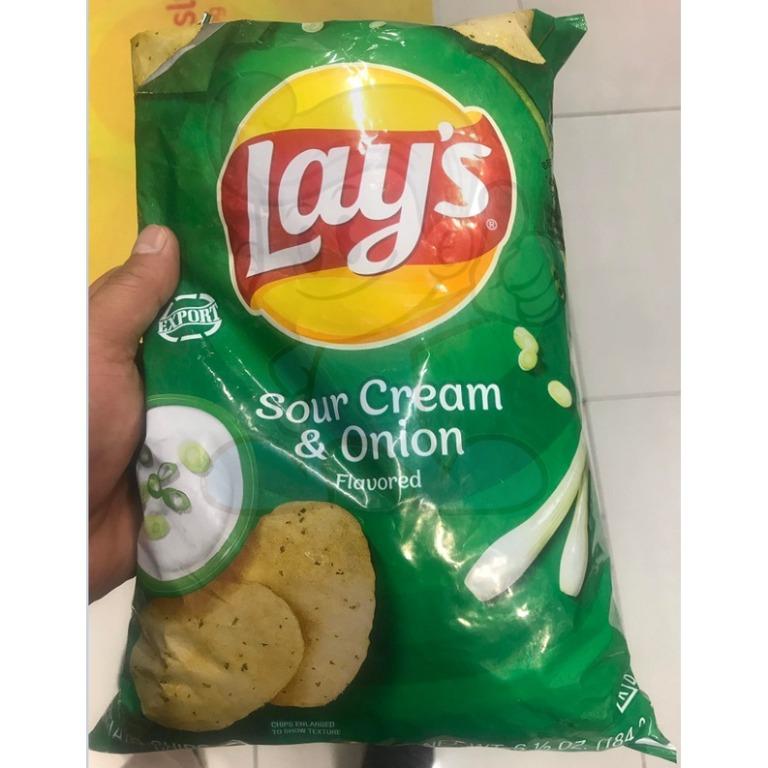 Lay's Sour Cream & Onion (2 x 6.5oz), Food & Drinks, Packaged & Instant