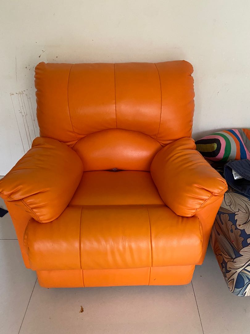 Leather Recliner, Furniture & Home Living, Furniture, Sofas on Carousell