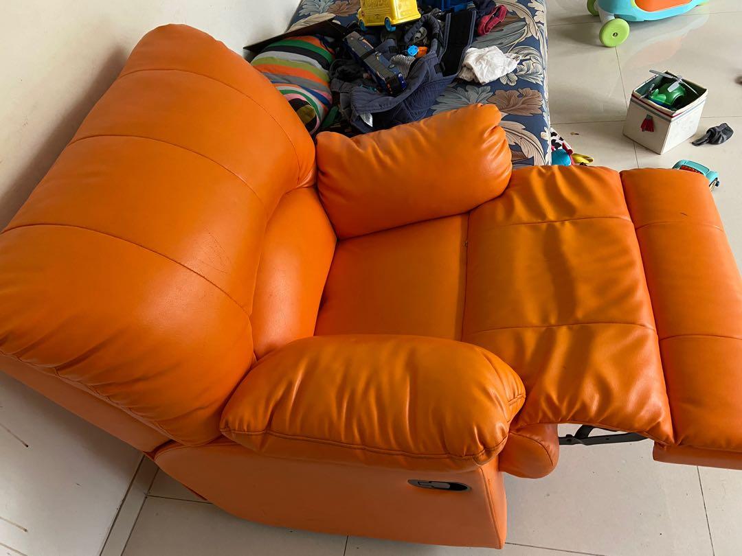 Leather Recliner, Furniture & Home Living, Furniture, Sofas on Carousell