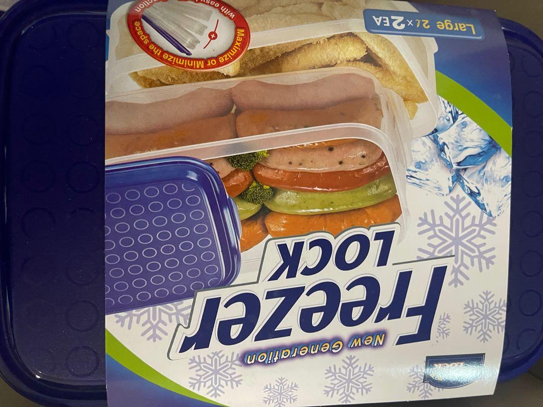 Lock & lock freezer lock containers, Furniture & Home Living, Kitchenware & Tableware, Food