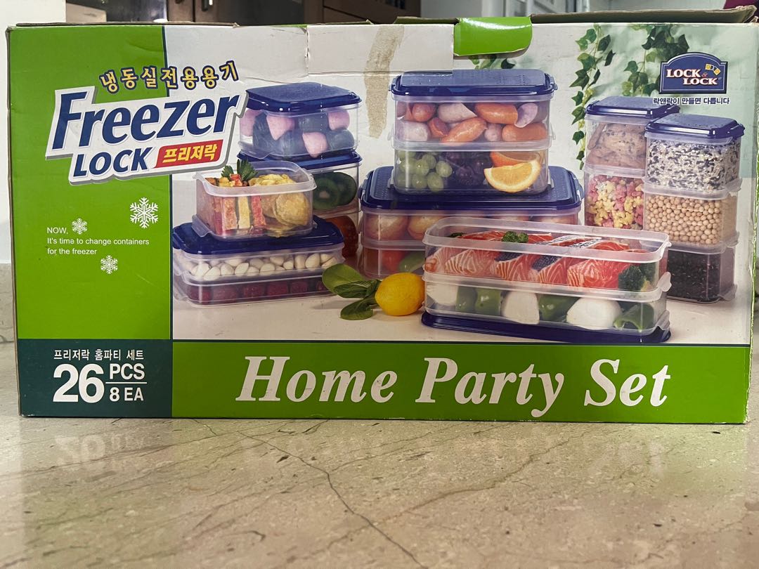 Lock & lock freezer lock containers, Furniture & Home Living, Kitchenware & Tableware, Food