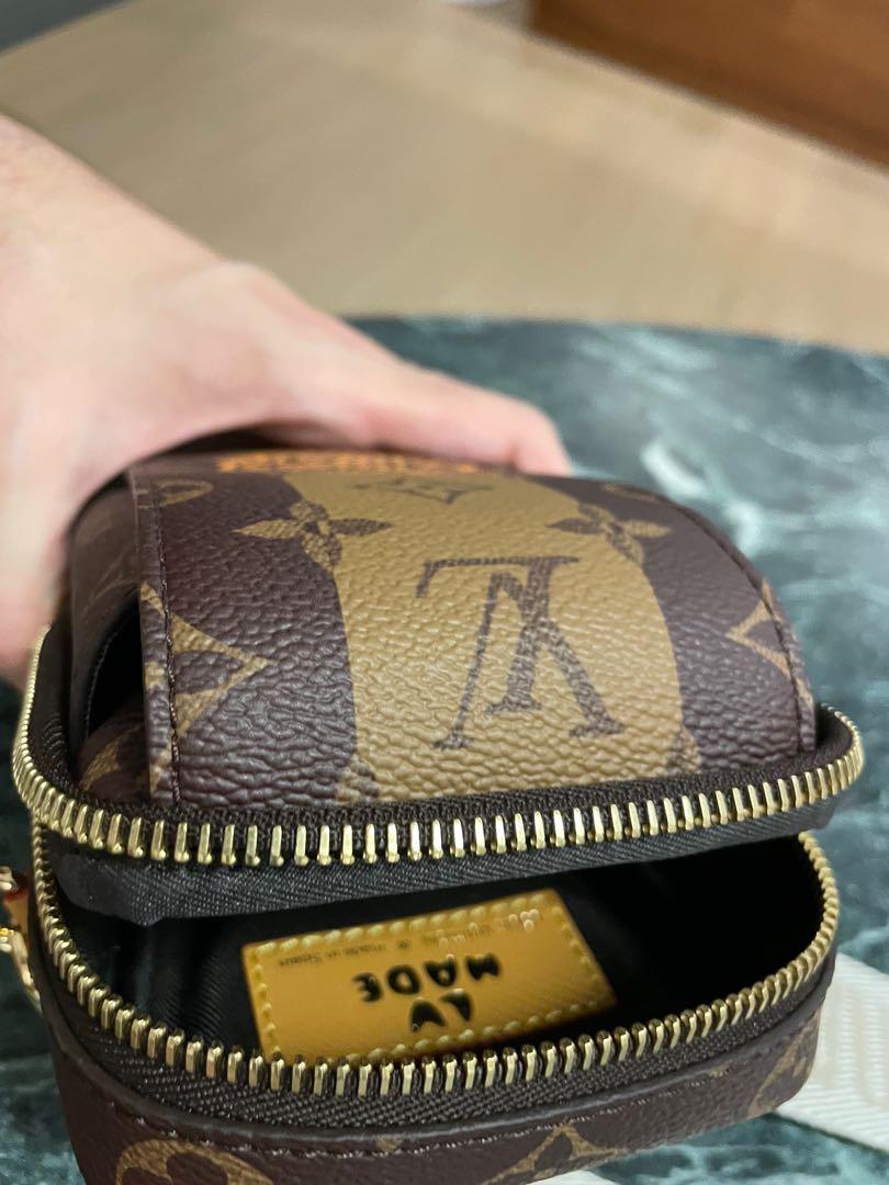 Túi Nam Louis Vuitton Flap Double Phone Pouch Stripes 'Brown