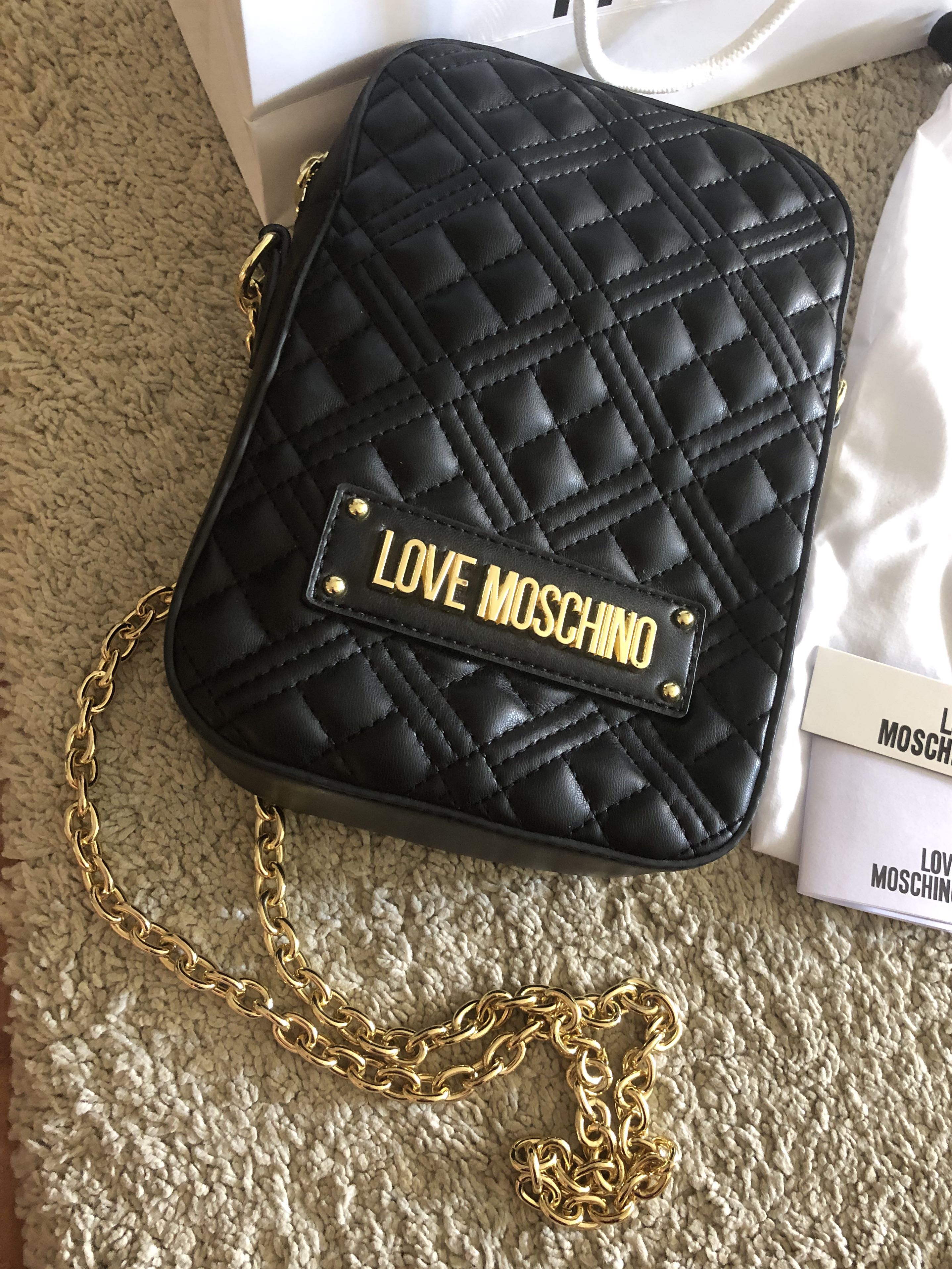 Quilted crossbody deals moschino