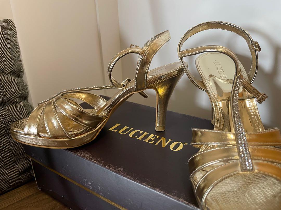 Gold heels under 2 outlet