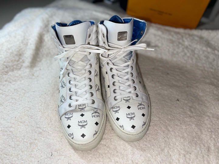 MCM Carry Over Hi-Top Sneakers (Category: Sneakers) located in Taguig. Submitted by pr3loved4men (Listing ID 1145448850, Image 3). Description: 👟 For Sale - MCM Carry Over Hi-Top Sneakers 💯 Leather ❕ Minimal signs of usage 🏷 Brandnew price at $495 (~24,000 Php).