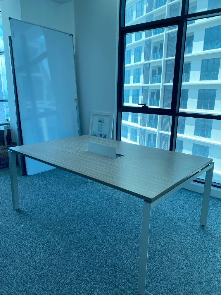 Meeting table with plug points, Furniture & Home Living, Furniture