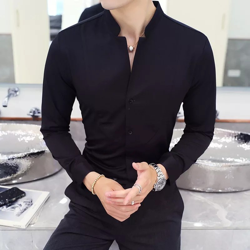 red black and white shirt
