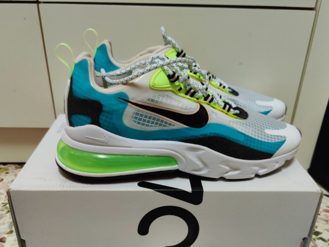 Nike Air Max 270 React Se Oracle Aqua Men S Fashion Footwear Sneakers On Carousell