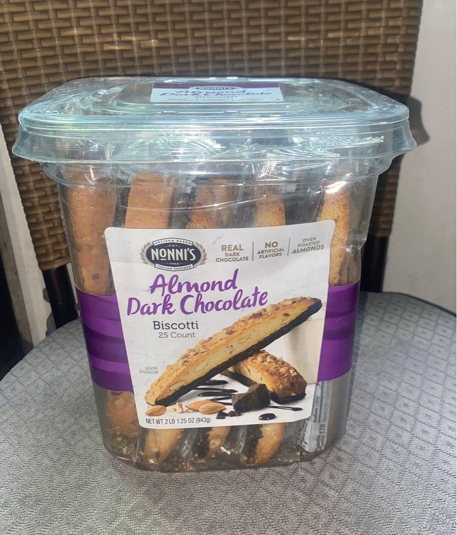 NONNI’S Almond Dark Chocolate Biscotti (25 pcs.), Food & Drinks