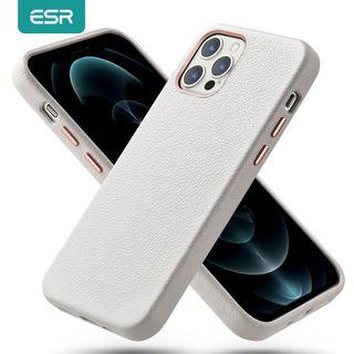 Original ESR for iPhone 12 pro max genuine white leather case