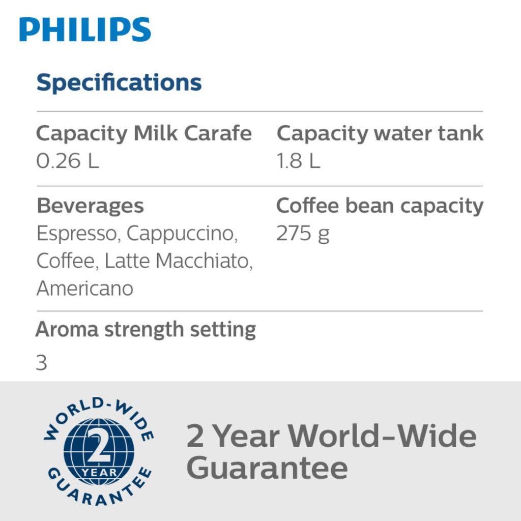 PHILIPS Series 3200 Fully Automatic Espresso Machine EP3246/70, TV