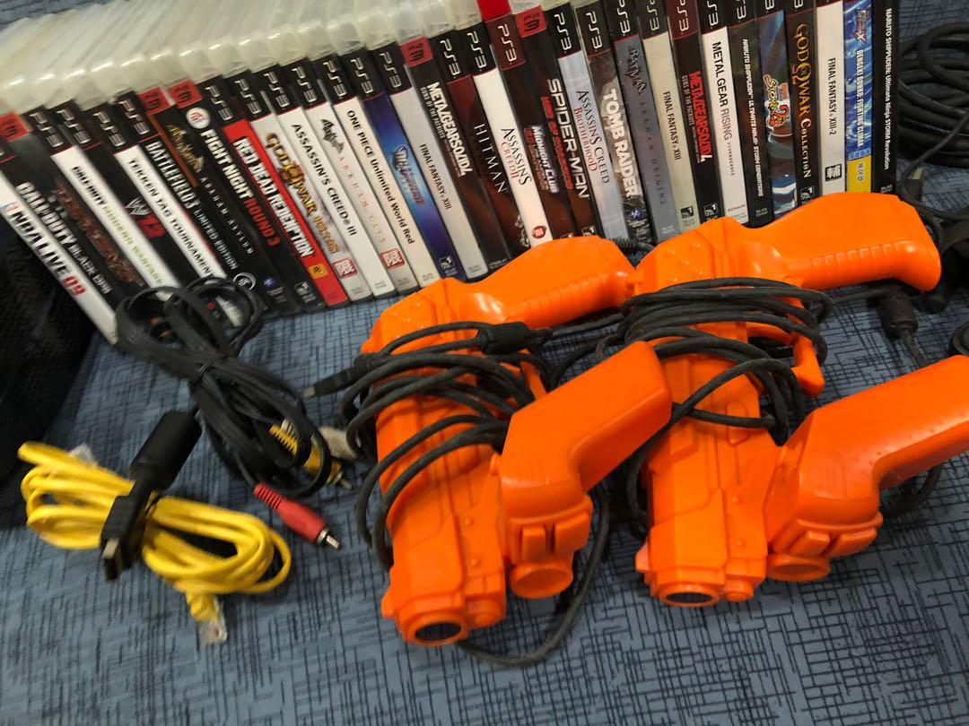 PS3 PlayStation 3 Games and Consoles (Category: PlayStation) located in Quezon City. Submitted by camille.p (Listing ID 1145480353, Image 2). Description: 1 unit PS3 Separately: 3000 for 2 Gun controllers Guitar Hero Mic and accessories PS3 games can be bought as well separately in another post RFS: No longer being used/ decluttering Honest issue: Depends on how long you use it, sometimes it suddenly shuts down, may just need some cleaning Can do