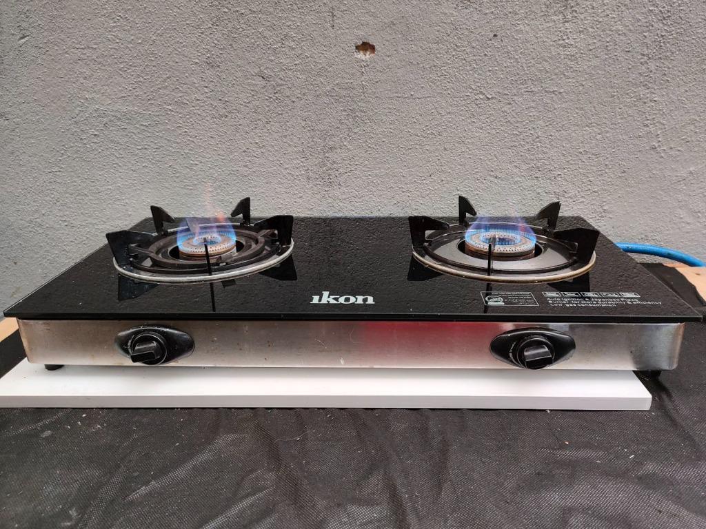 R82 AC Dapur Gas Ikon 2 Burner Stove Gas Cooker