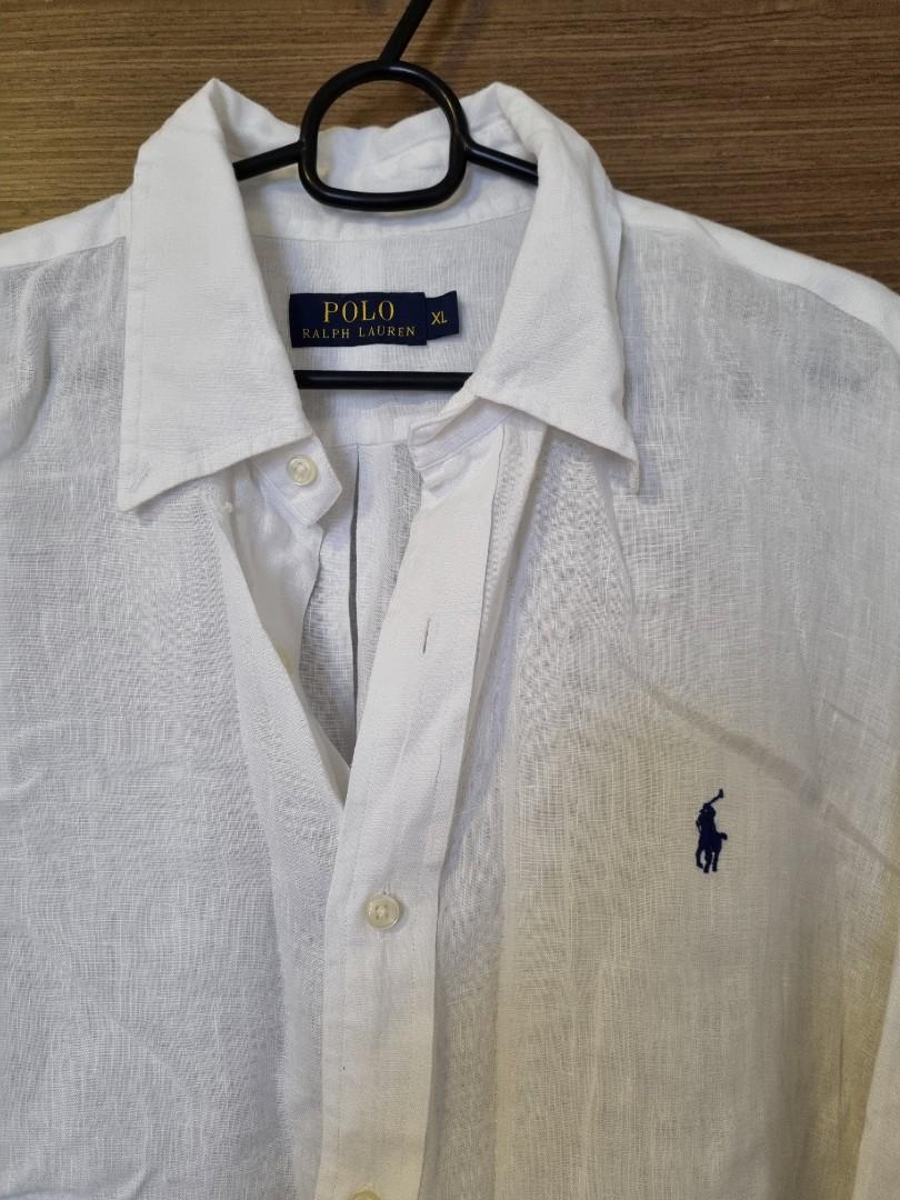 Ralph lauren mens linen sale shirts