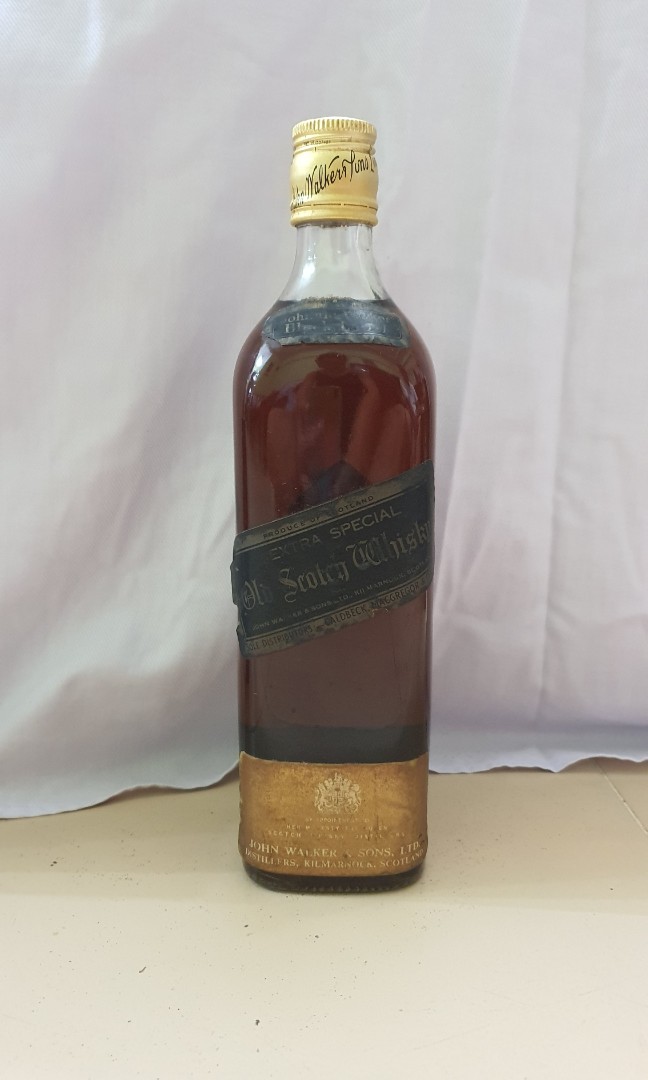 Bot Alcohol *RARE* 1960s bot. Johnnie Walkie Black Label, Food & Drinks, Alcoholic ...