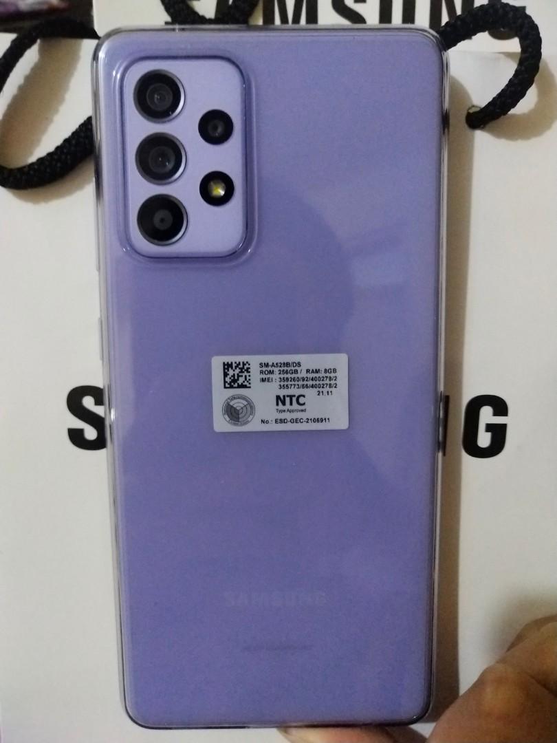 Samsung Galaxy A52s 5G (Category: Samsung) located in Marikina City. Submitted by sodonewlyf (Listing ID 1145564477, Image 1). Description: Slightly used. Just my extra phone. I mainly use my iPhone and im not used with the Android UI. Slightly an impulse purchase huhu. I tried using it for Genshin, it can do highest settings and doesnt heat kahit 1hr. Gaming specs is absolutely great. Front n back cam are amazing too. RFS: Need extra cash cos my