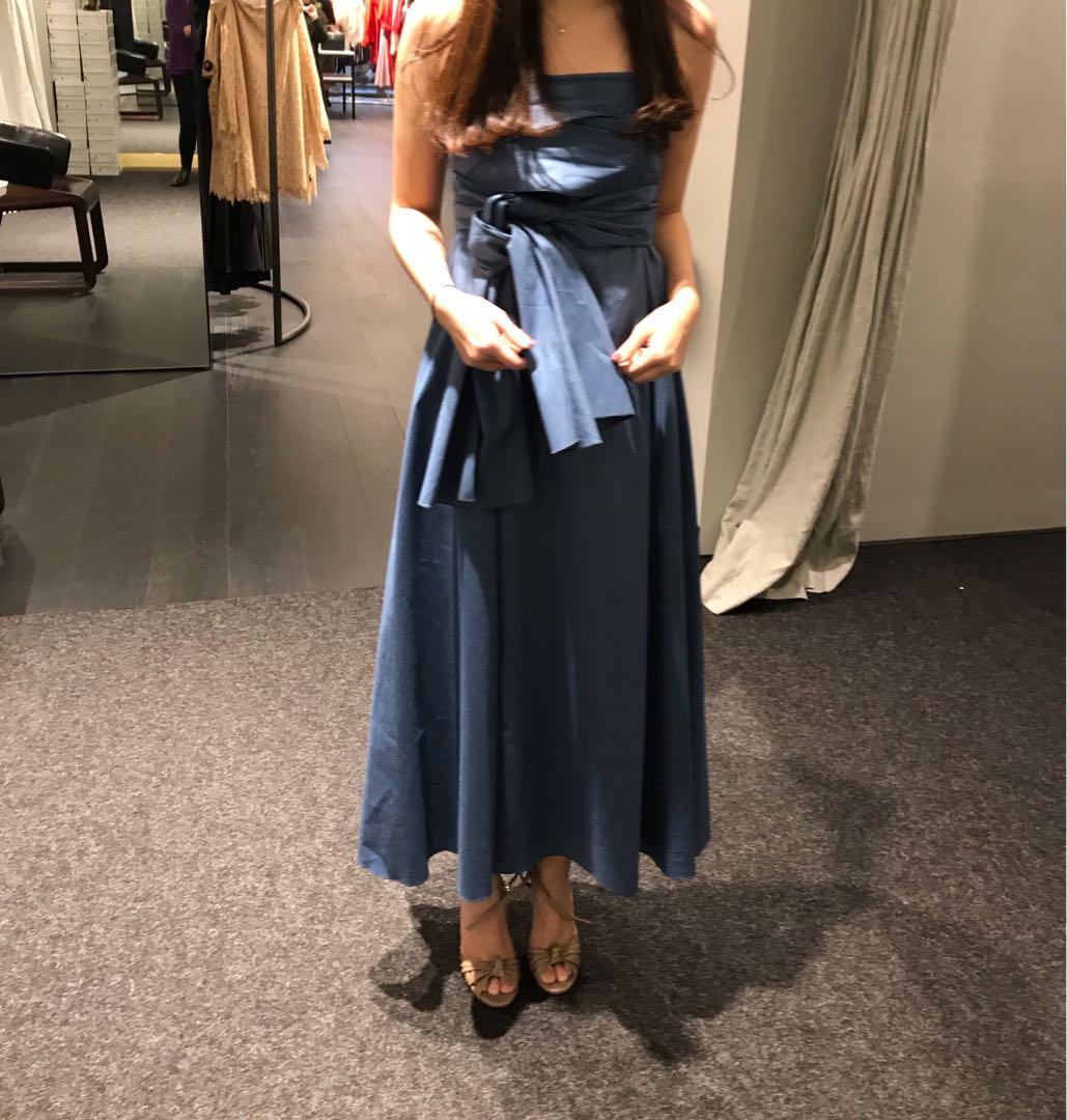 Scanlan Theodore blue wrap dress 