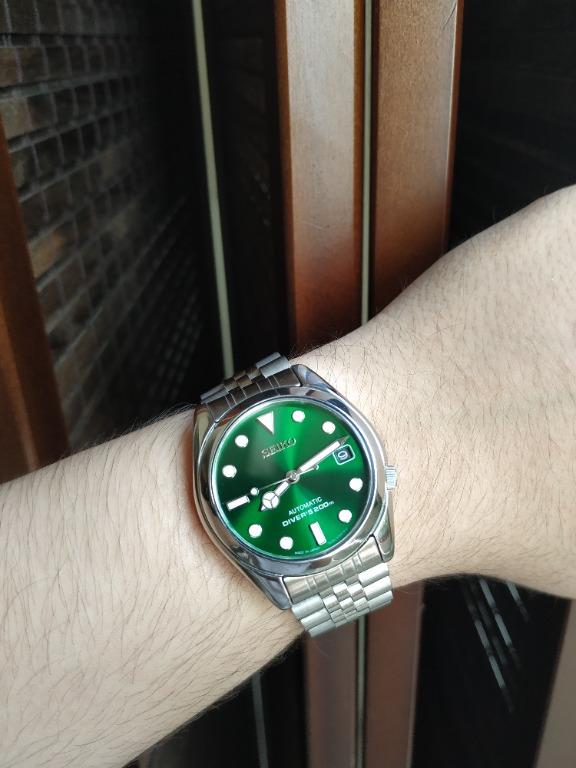 Seiko 5 Green Dial Mod, Men's Fashion, Watches & Accessories, Watches on  Carousell
