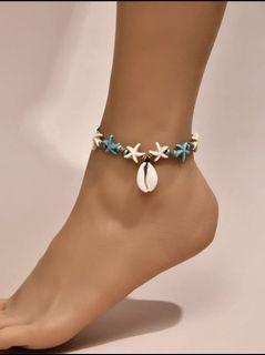Shell charm anklets