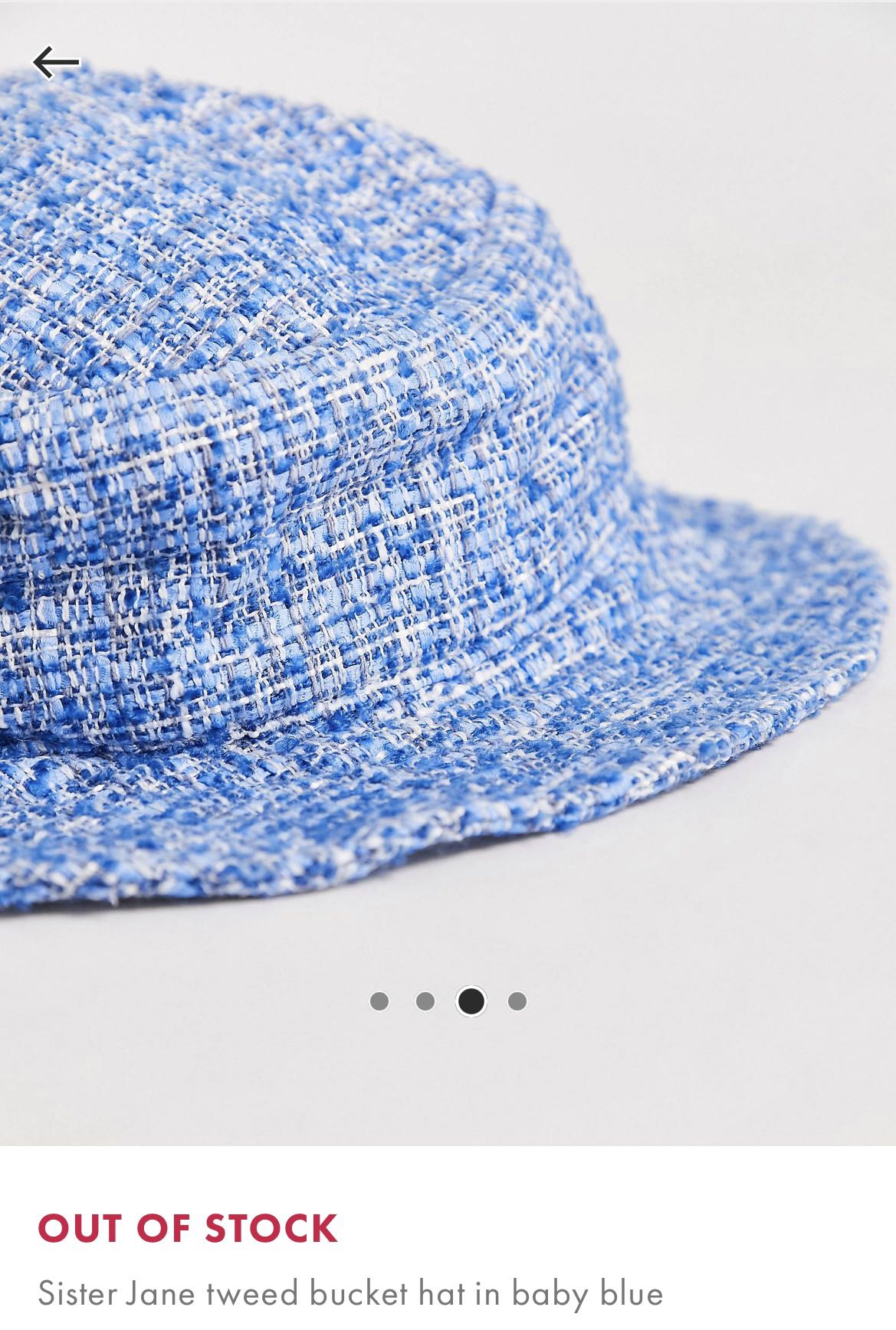 Sister Jane tweed bucket hat 針織帽子, 女裝, 手錶及配件, 帽- Carousell