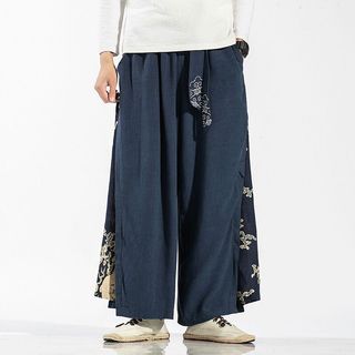 Size: M-5XL 男裝工裝英倫休閒哈倫闊身工裝直間棉質九分褲 jogger pant64195862351747110