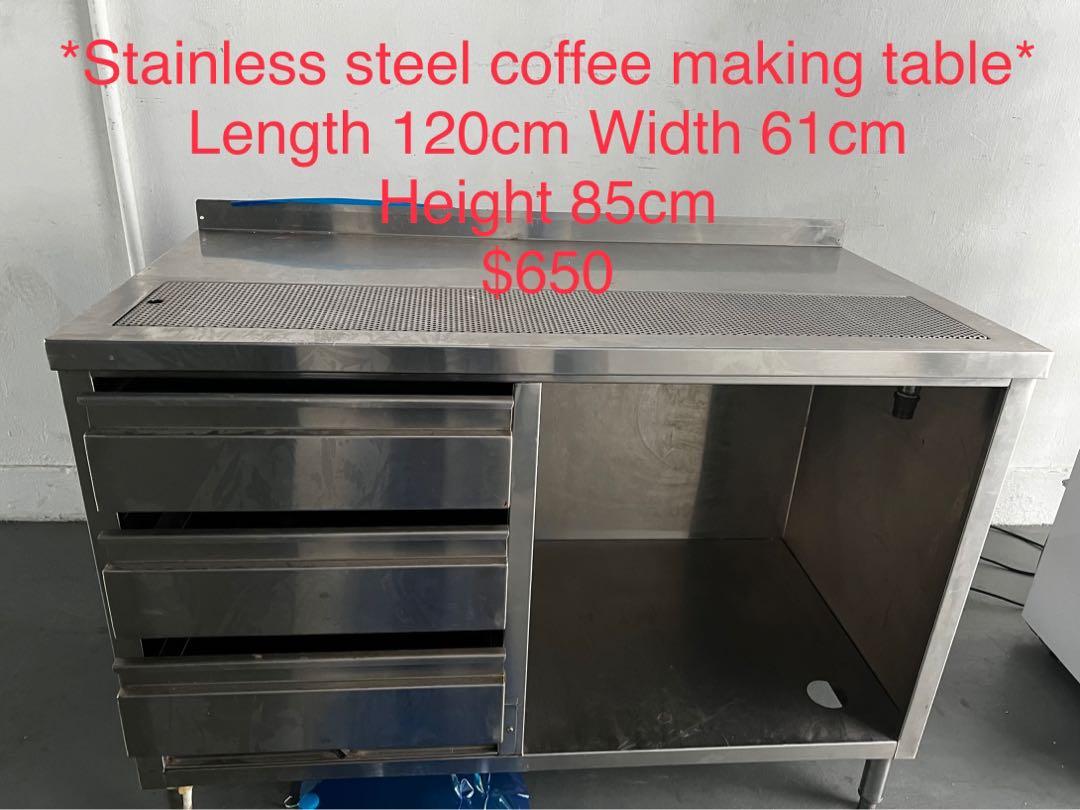 Stainless Steel Coffee Making table, Furniture & Home Living, Furniture ...