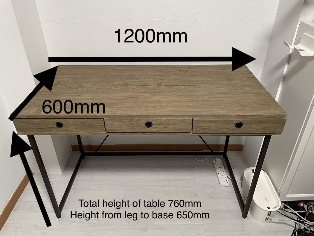 Study table height online in mm
