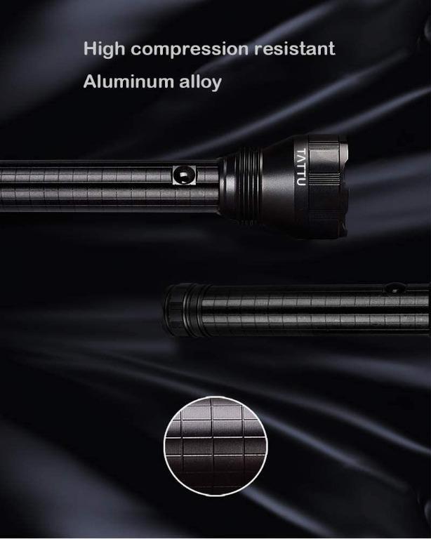 Tattu D3 Heavy-Duty Tactical 3-Cell D LED Torch, Black (New), Furniture