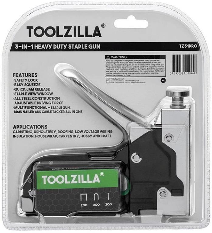 TOOLZILLA® Heavy Duty Staple Gun & Staple Selection Pack Visit the