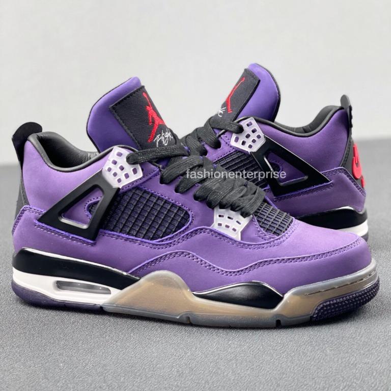 Travis Scott x Air Jordan 4 Purple Suede White Midsole
