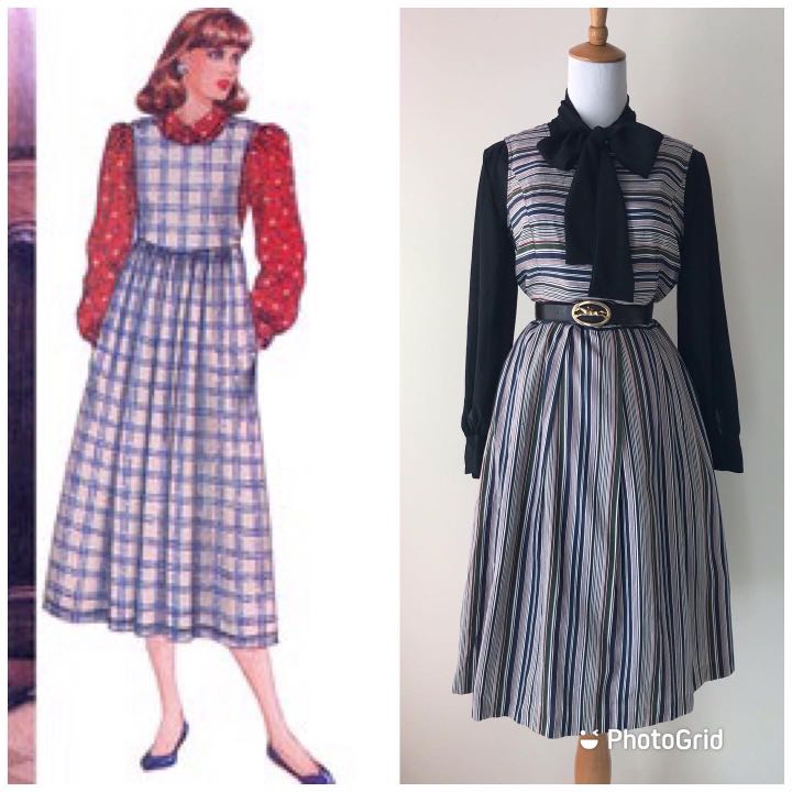 Vintage 80s pinafore dress