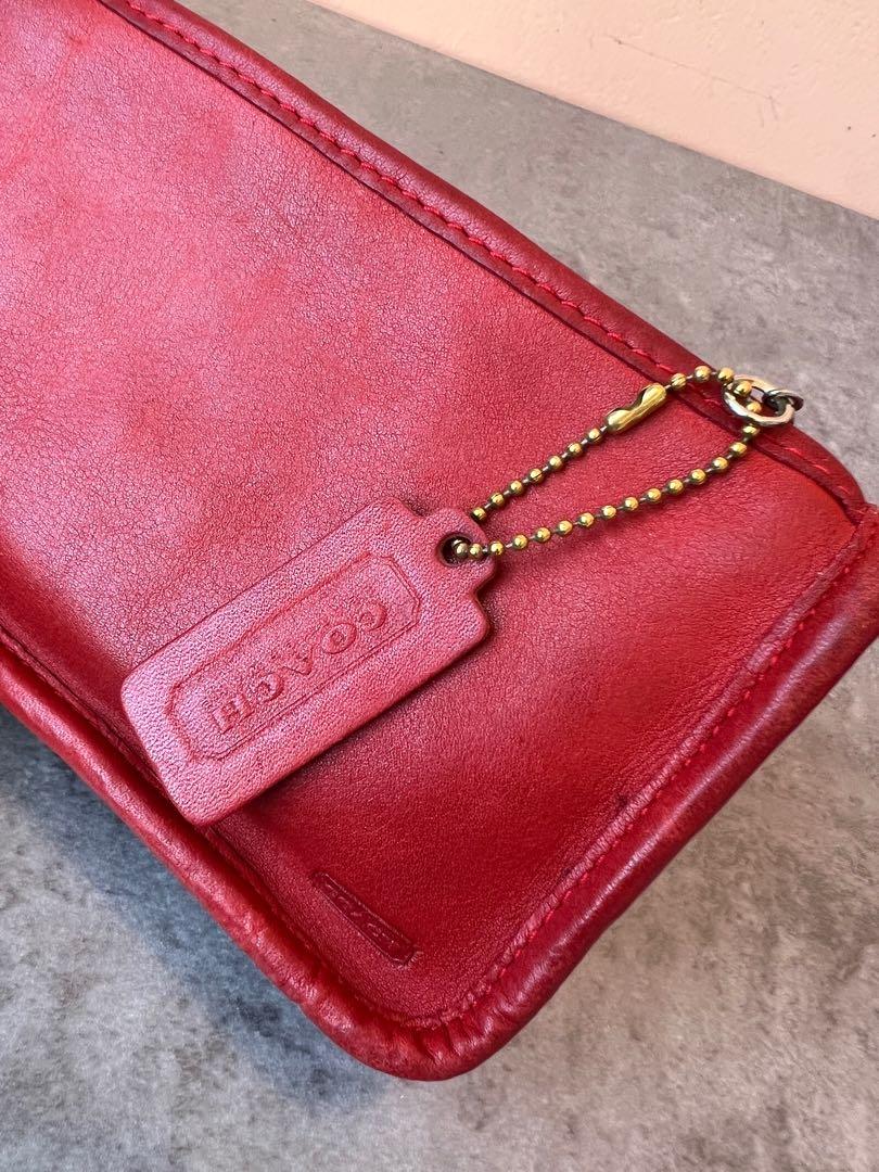 小物 VINTAGE COACH EYEGLASS CASE 7220 RED VINTAGE COACH