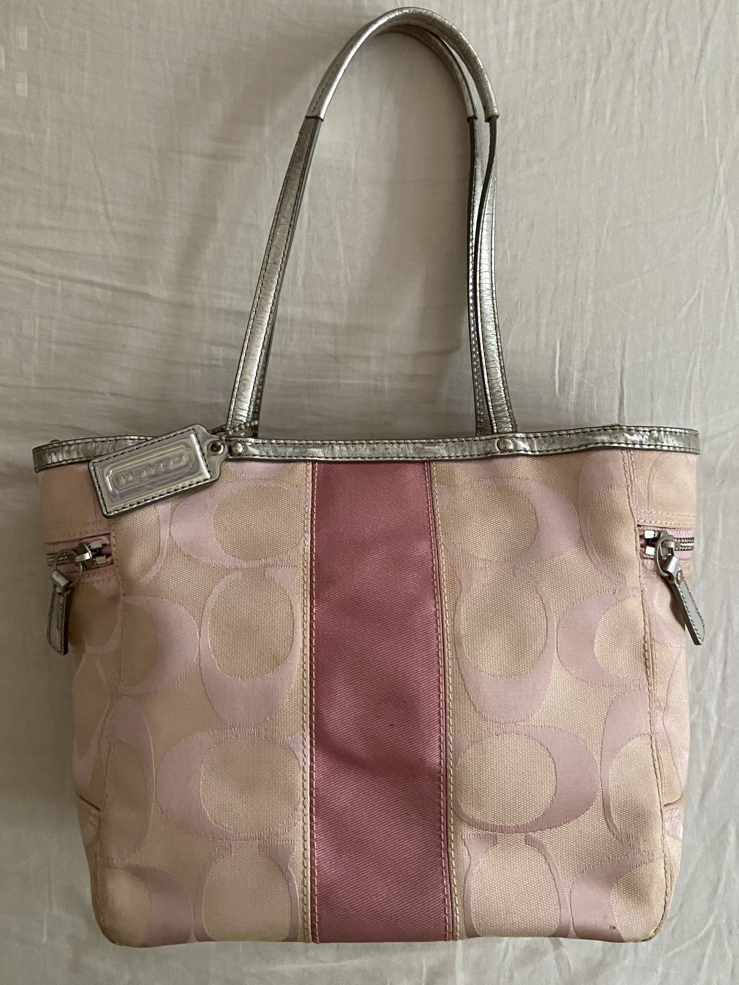 Rare Vintage Coach Pink Large Tote Style 5167