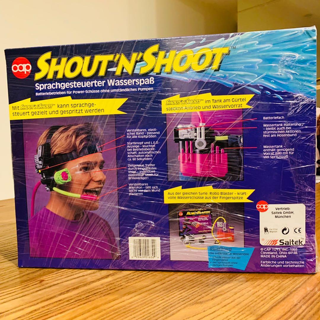 Vintage Shout N Shoot II Voice Activated Water Shooter CapToys 1994