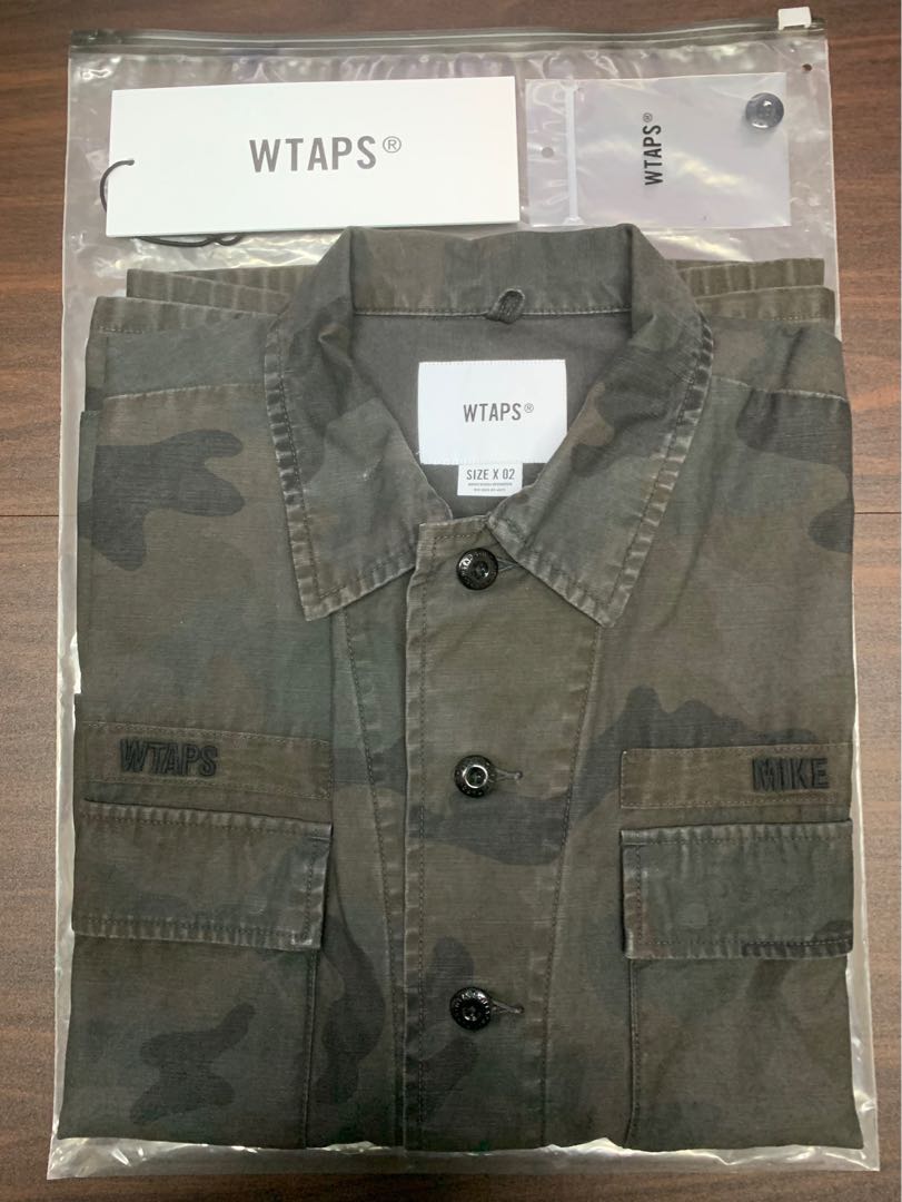 Wtaps 20ss Jungle Ls 02 Shirt Cotton Satin Camo, 男裝, 上身及套裝 