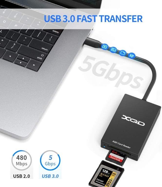 XQD SD Card Reader, Rocketed C Type XQD / SD Card Reader Dual Slot