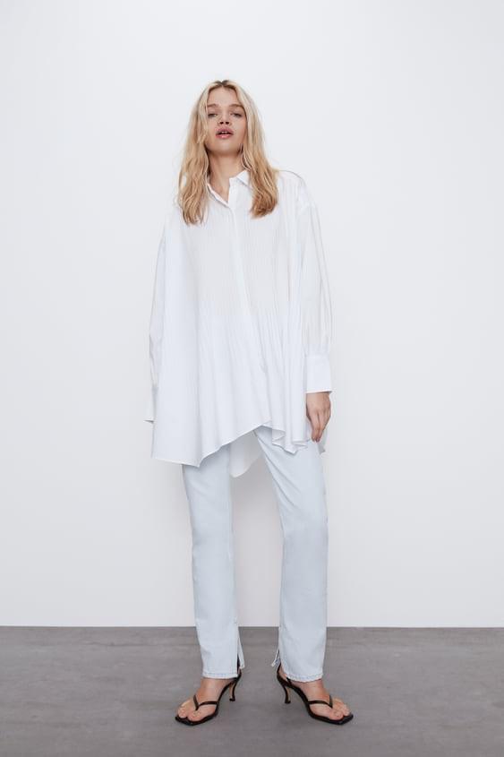 Zara pleated top, Fesyen Wanita 