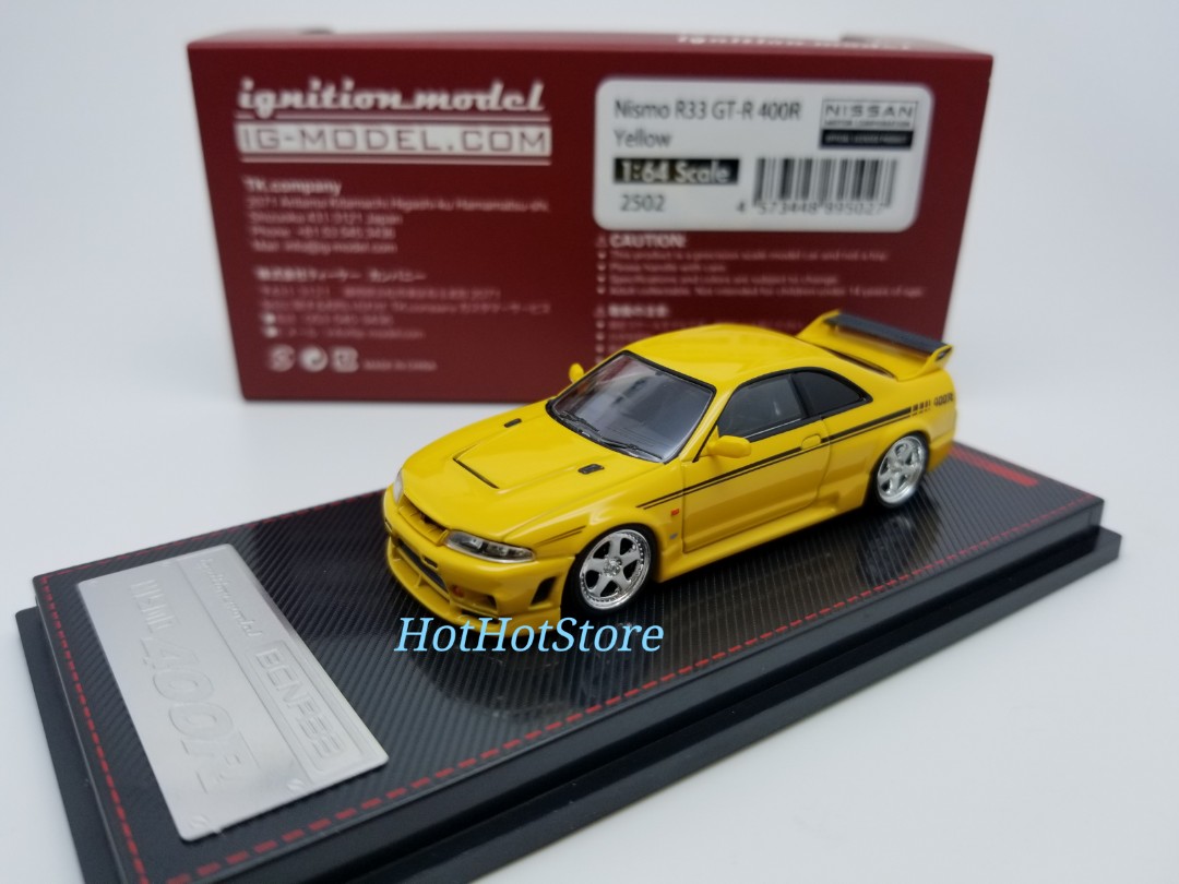 イグニッションモデル1/64 NISMO R33 GT-R 400R イエロー-