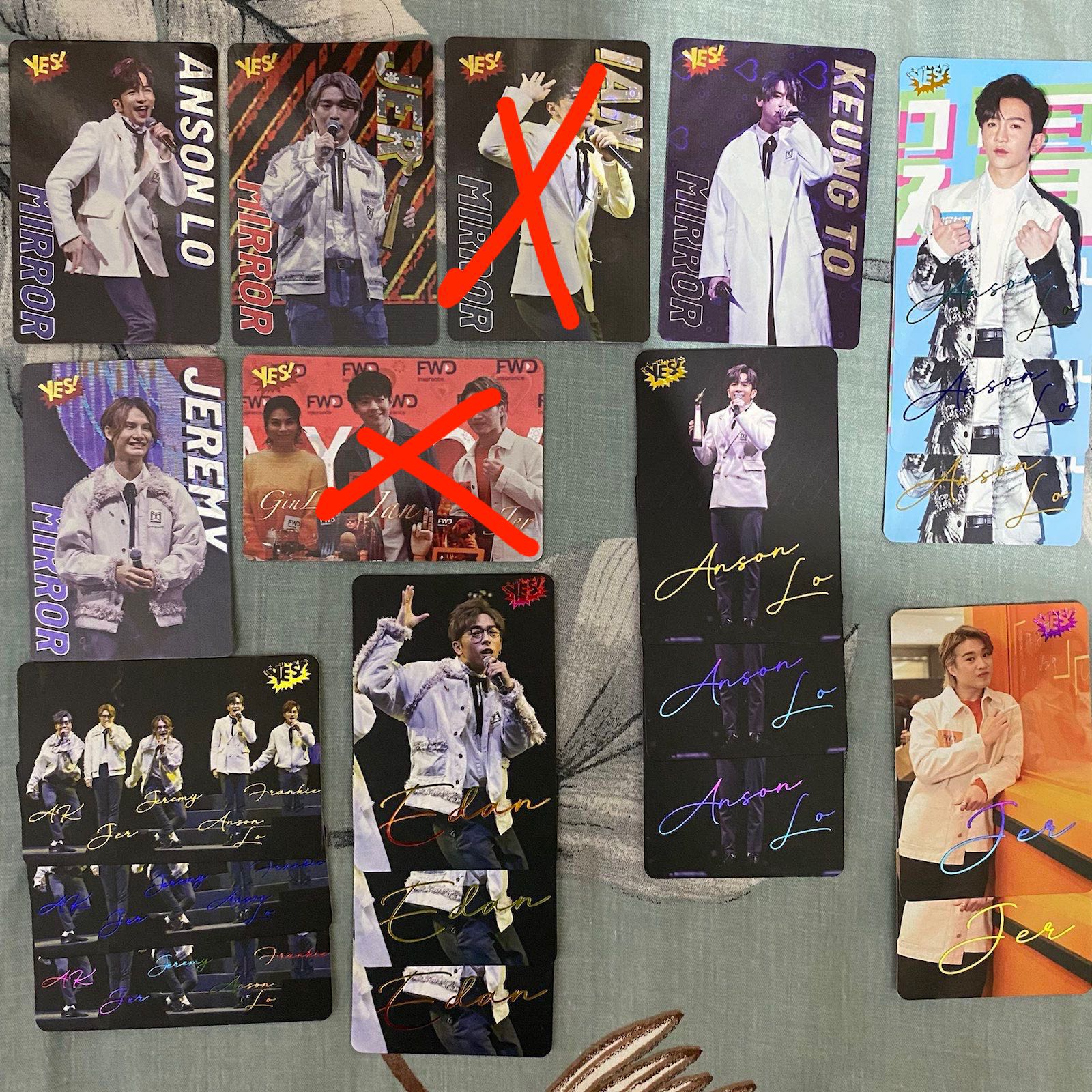 82期yes card mirror ansonlo jer jeremy keungto ian 簽卡閃卡