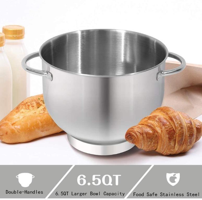 Aucma Stand Mixer 6.2L 660W 6-Speed Tilt-Head Food Mixer Kitchen Electric  Mixer with Dough Hook Wire Whip & Beater 6.5QT