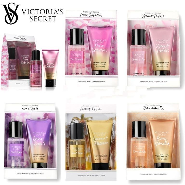 Original Victoria s Secret Mist Lotion Mini Giftables Bombshell Bare Vanilla Pure Seduction Velvet Petals