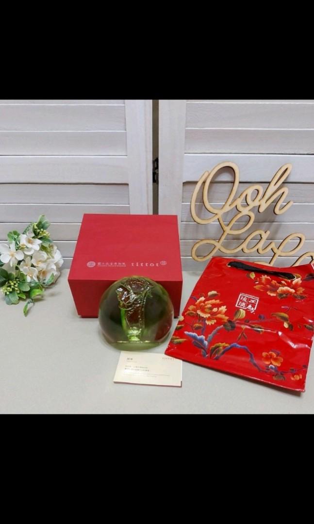 全新tittot 琉園國立故宮博物院結伴翠玉白菜琉璃工坊 琉璃擺飾琉璃禮物