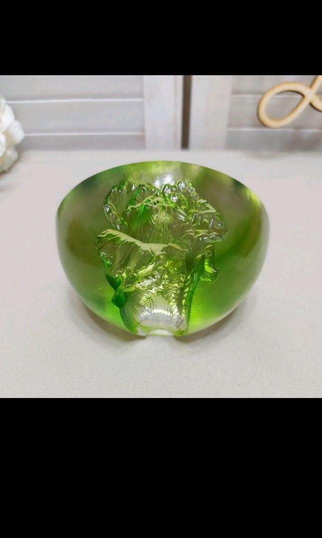 全新tittot 琉園國立故宮博物院結伴翠玉白菜琉璃工坊 琉璃擺飾琉璃禮物