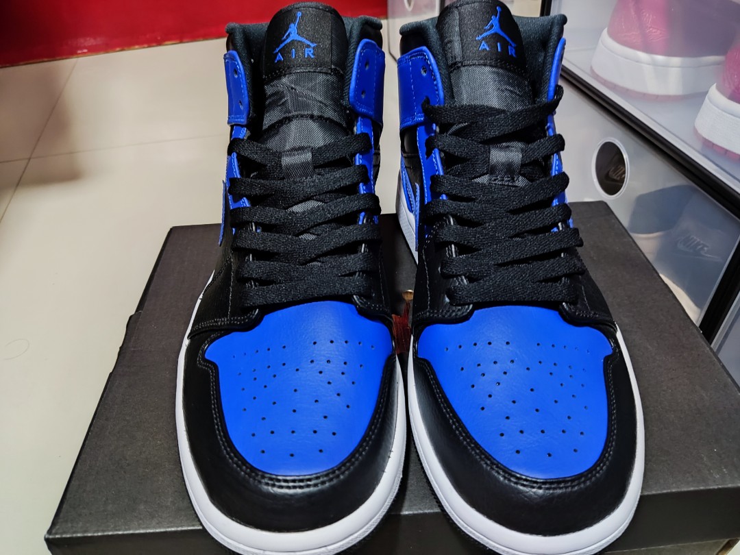 Air Jordan 1 Mid Royal Toe, Men's 
