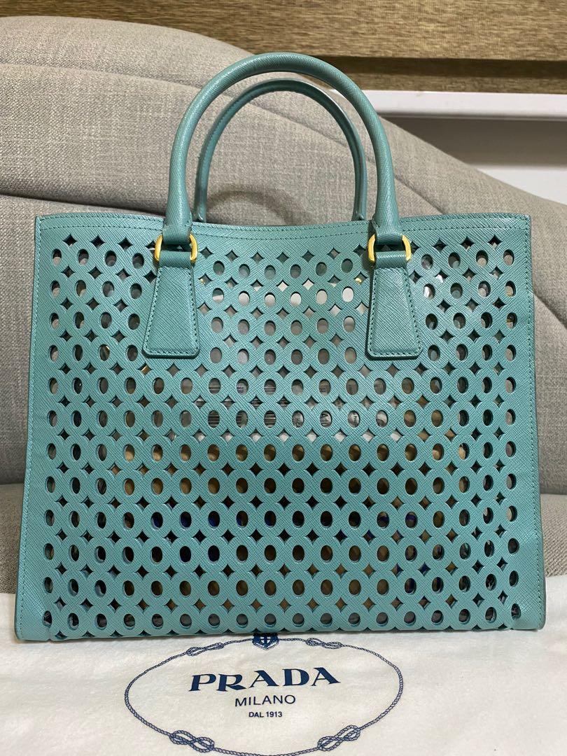 Prada saffiano fori perforated tote