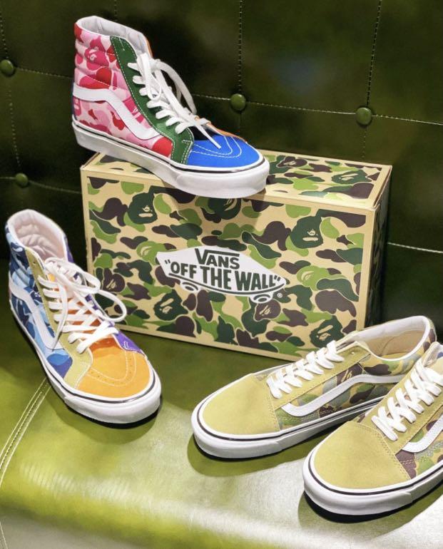 Camo bape online vans