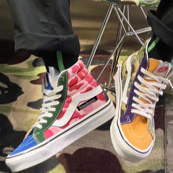 Bape x Vans Abc Camo Old Skool Multi Camo Sk8 Hi